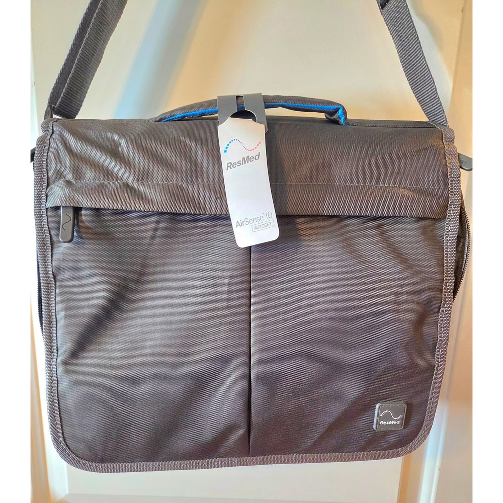 ResMed AirSense 10 Autoset CPAP Travel Bag Carrying Case Gray Shoulder Strap